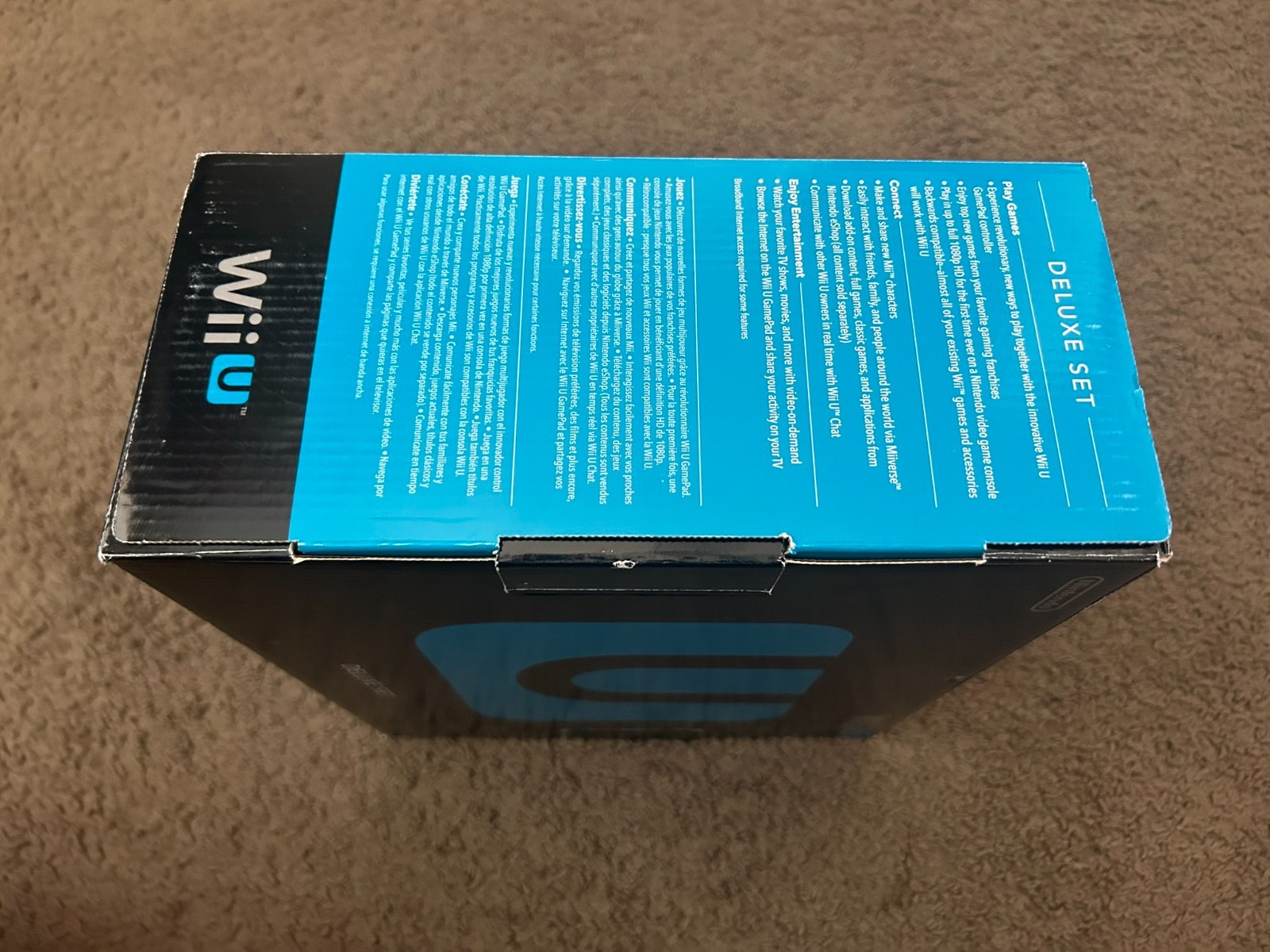 Nintendo Wii U 32GB Console Deluxe Set Black Complete with Box System Nice Clean