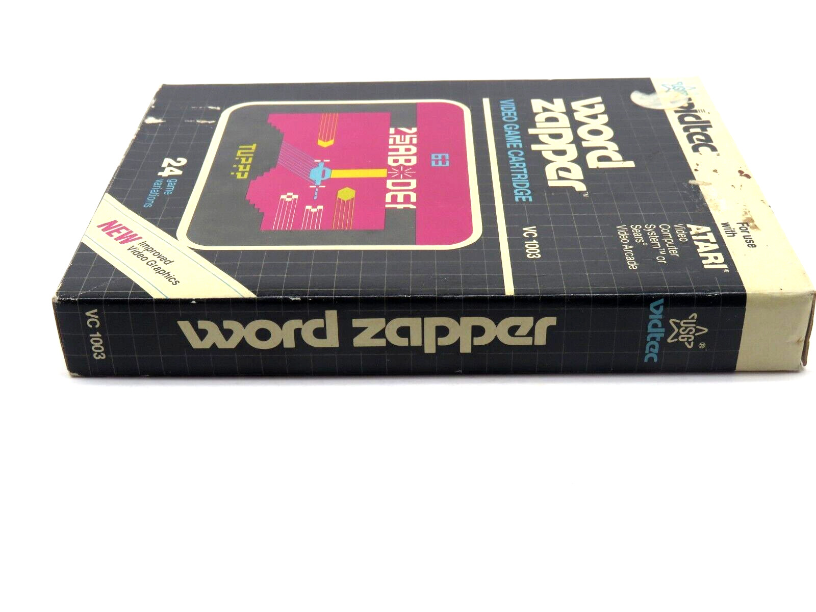 Word Zapper (Atari 2600, 1982) By US Games Vidtec (Box, Cartridge & Manual) NTSC