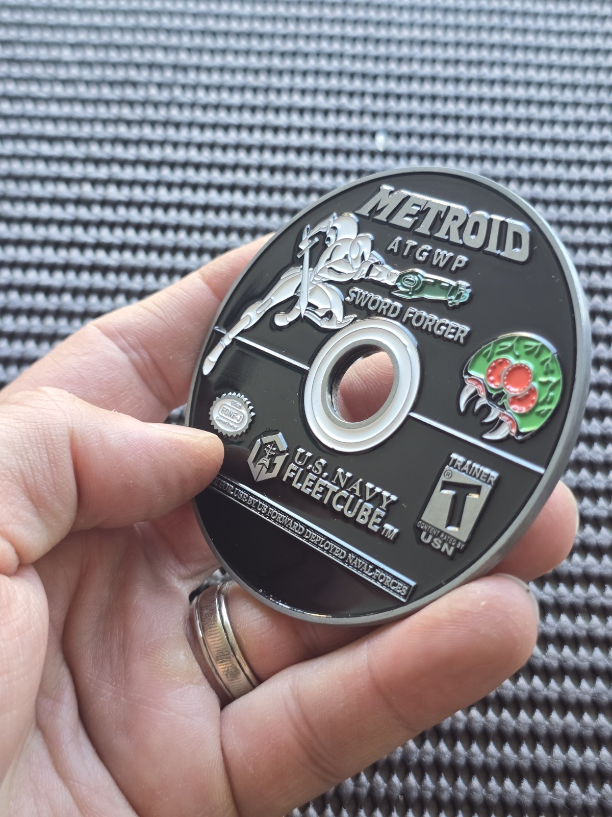 Nintendo Metroid Challenge Coin Medal Gamecube Rare Promo US NAVY GC NES Type 2