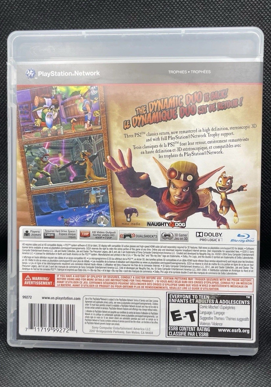 2012 Jak and Daxter HD Collection PS3 Sony PlayStation 3 CIB Complete