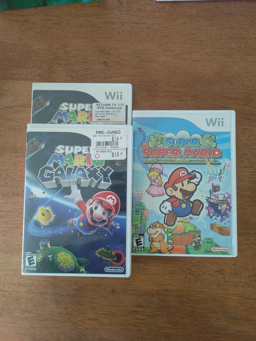 Super Mario Galaxy 1 + 2 , Super Paper Mario CIB Nintendo Wii READ