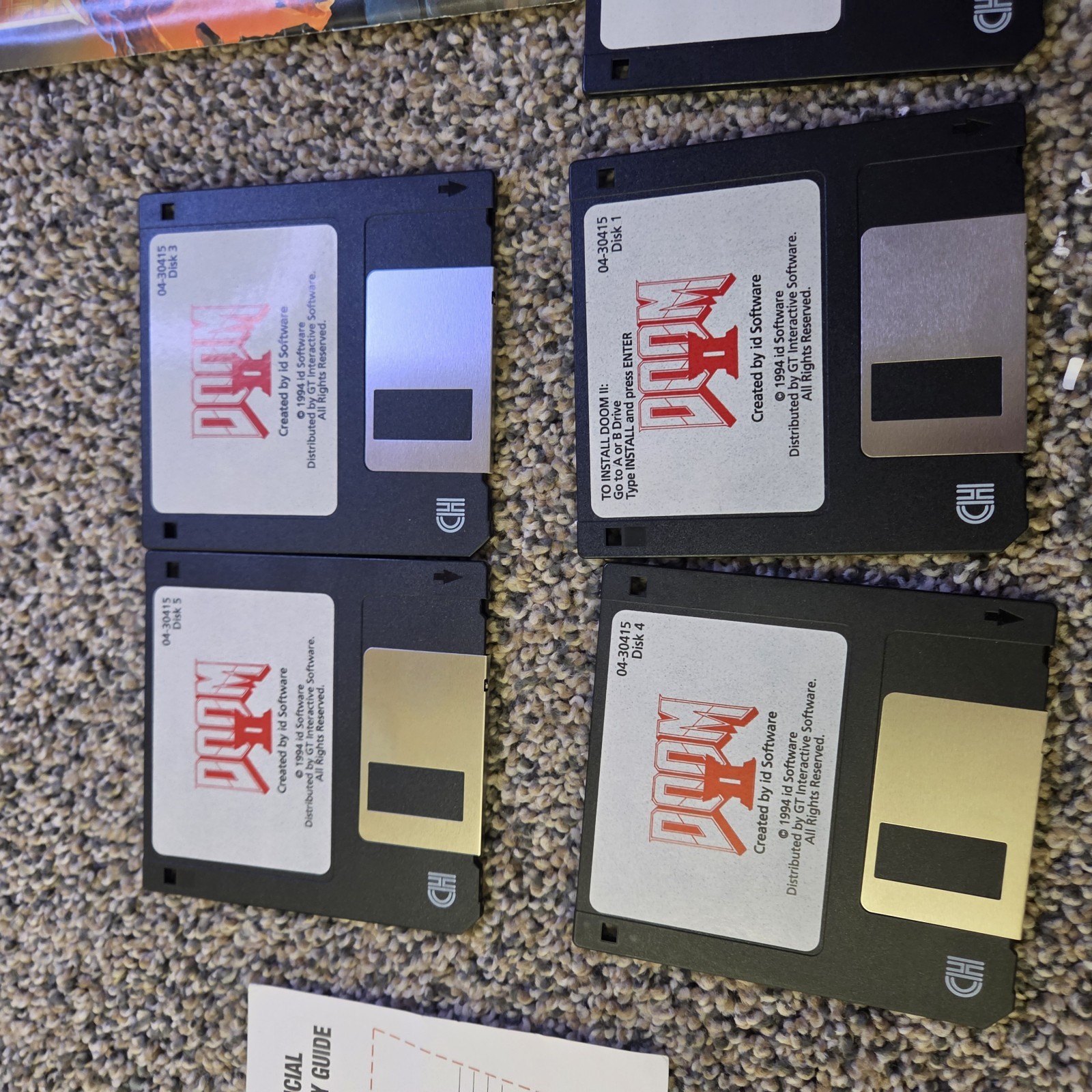 DOOM II PC Game Big Box 3.5 Floppy Original Box Vintage 1994 Instruction Manual