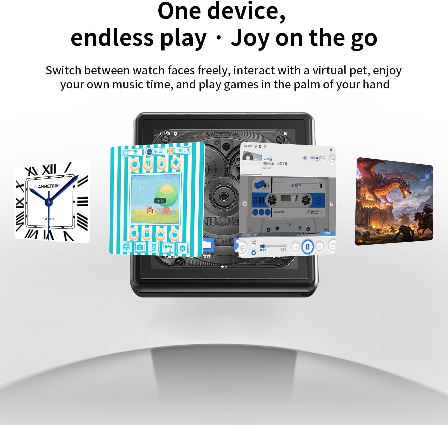 Lightweight Anbernic RG Rotate with 32GB Storage – Perfect for On-the-Go Gaming