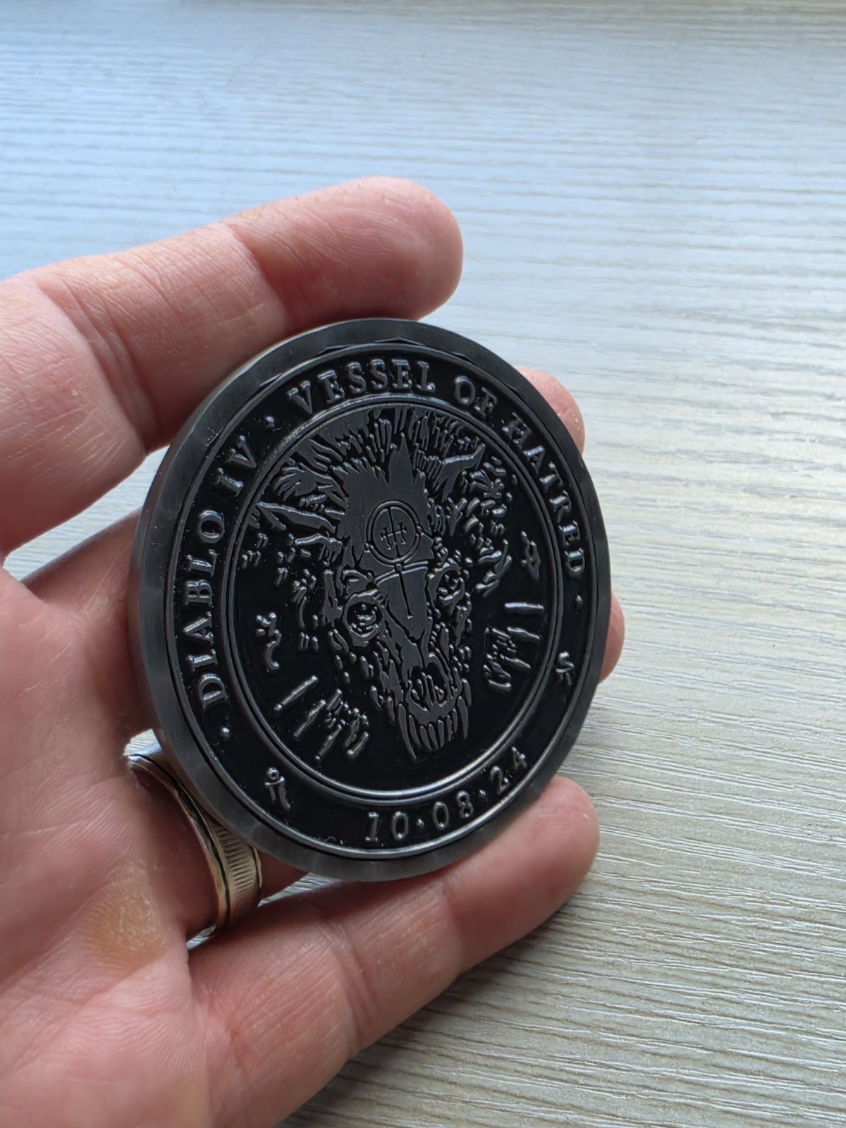 Diablo 4 IV Developer Coin Medal Vessel Of Hatred Launch VOH D4 Rare Blizzard PC
