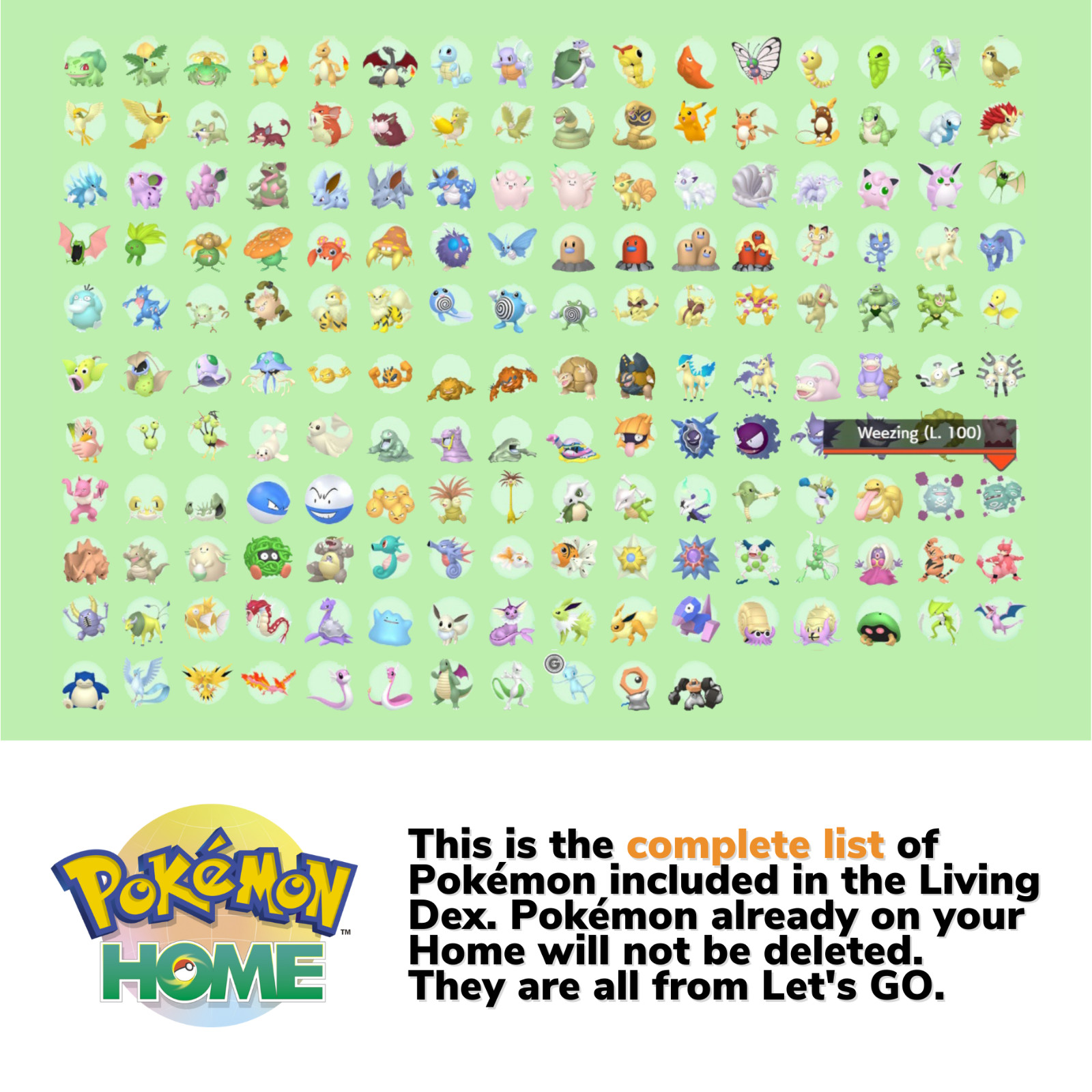 Pokémon Let’s Go Pikachu Eevee Pokedex Complete Shiny Living Dex HOME Lets Guide