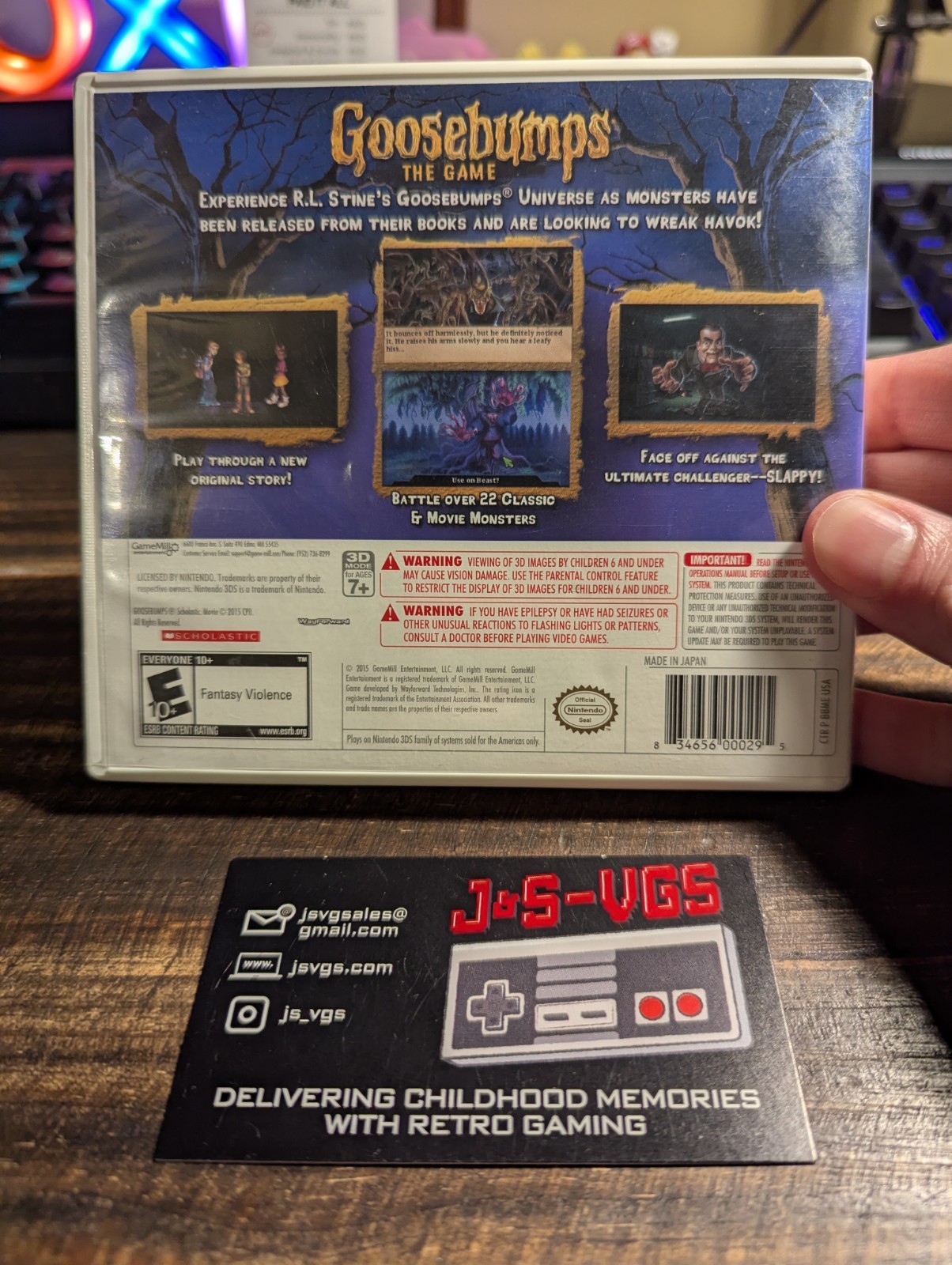 Nintendo 3DS Goosebumps The Game CIB