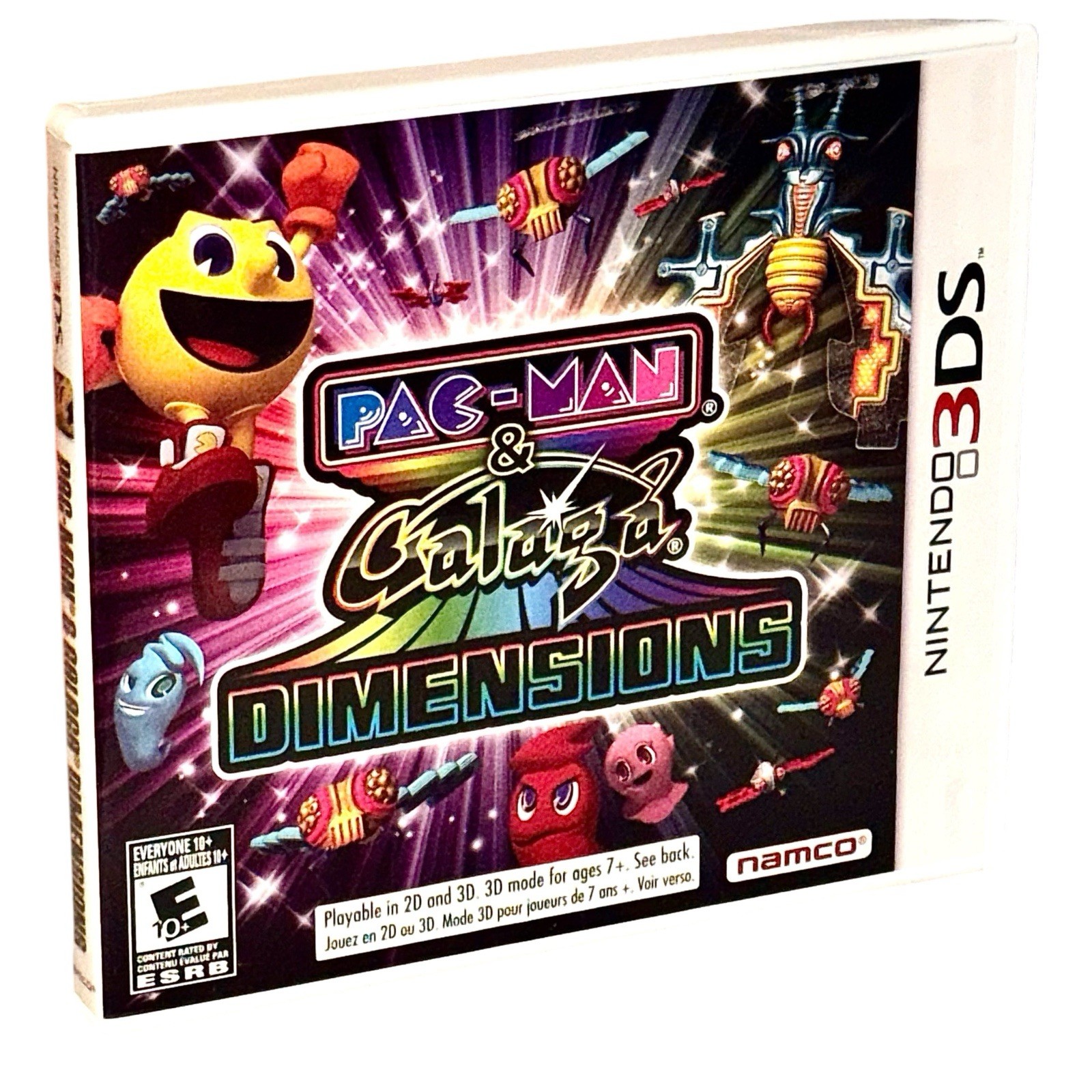 Pac-Man & Galaga Dimensions (Nintendo 3DS, 2011) Namco NTSC COMPLETE CIB NICE!!