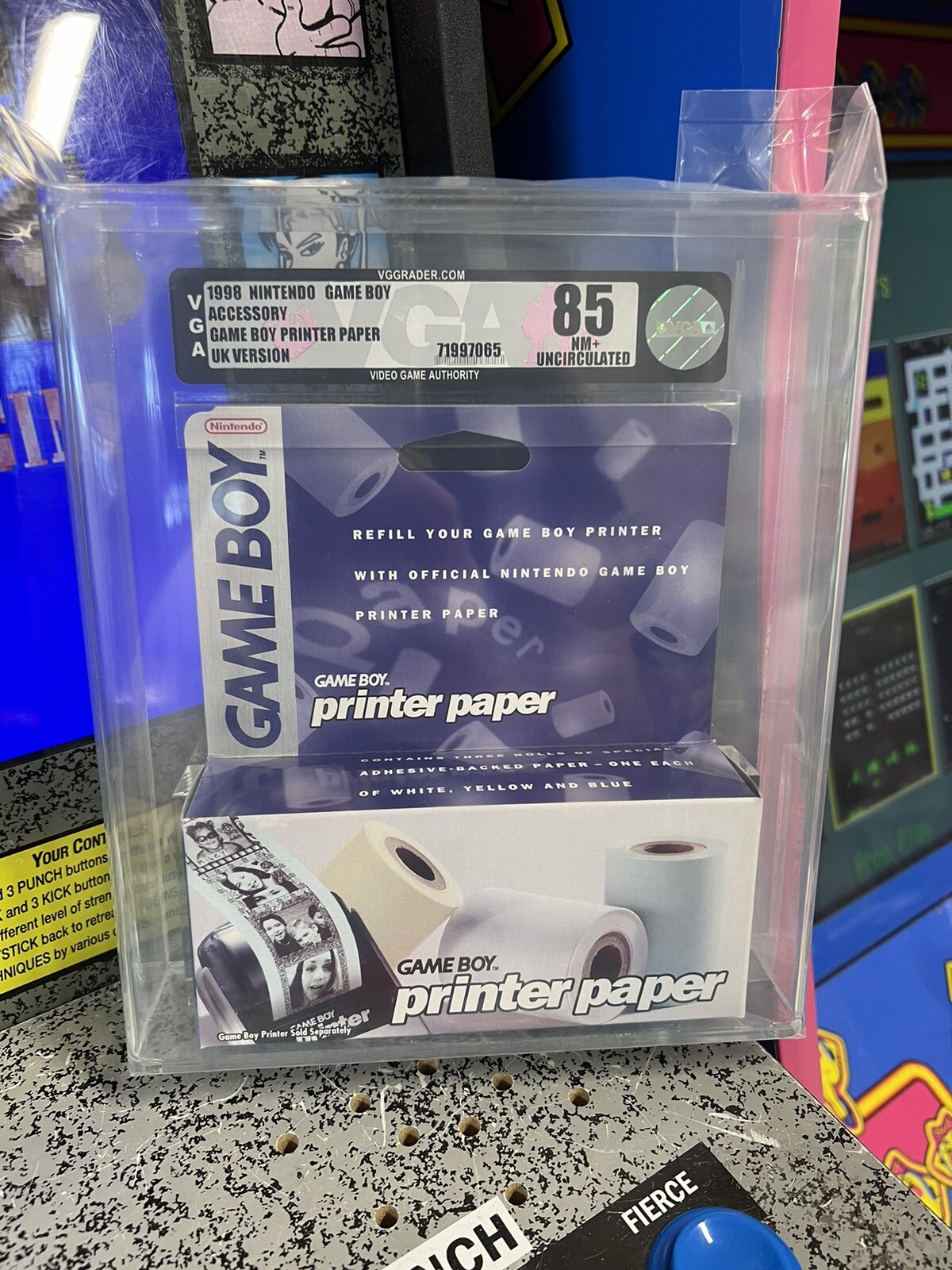 1998 Game Boy Camera Printer Paper Graded VGA 85 NM+ Uncirculated NEW SEALED