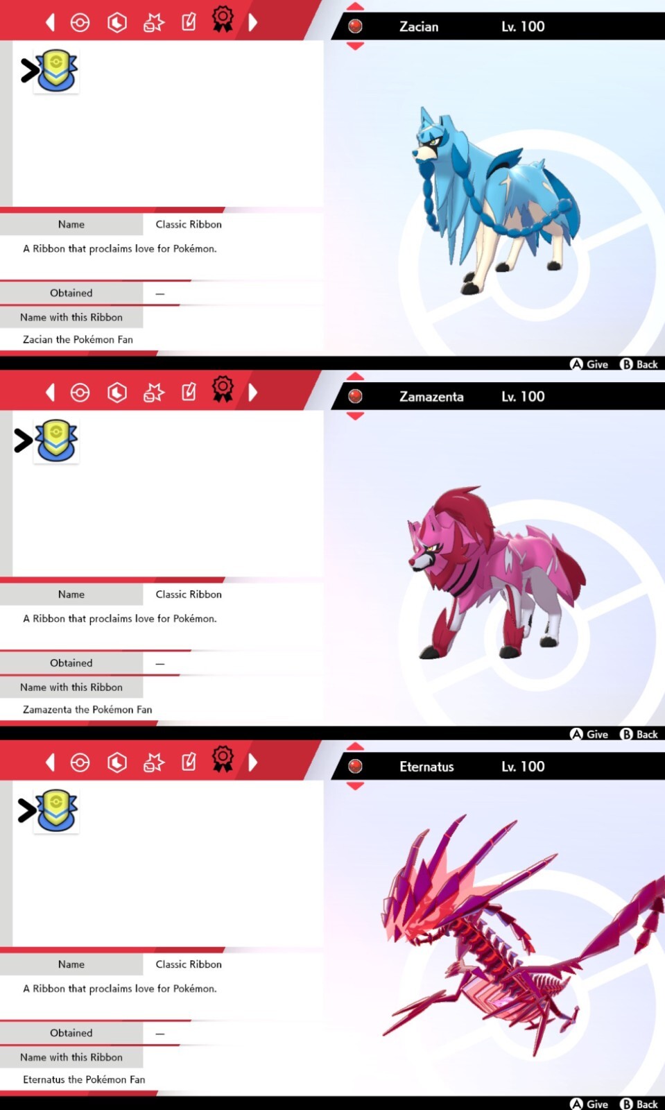 Ultra Shiny 6IV* Gamestop Zacian Zamazenta Eternatus Events Pokemon Sword/Shield