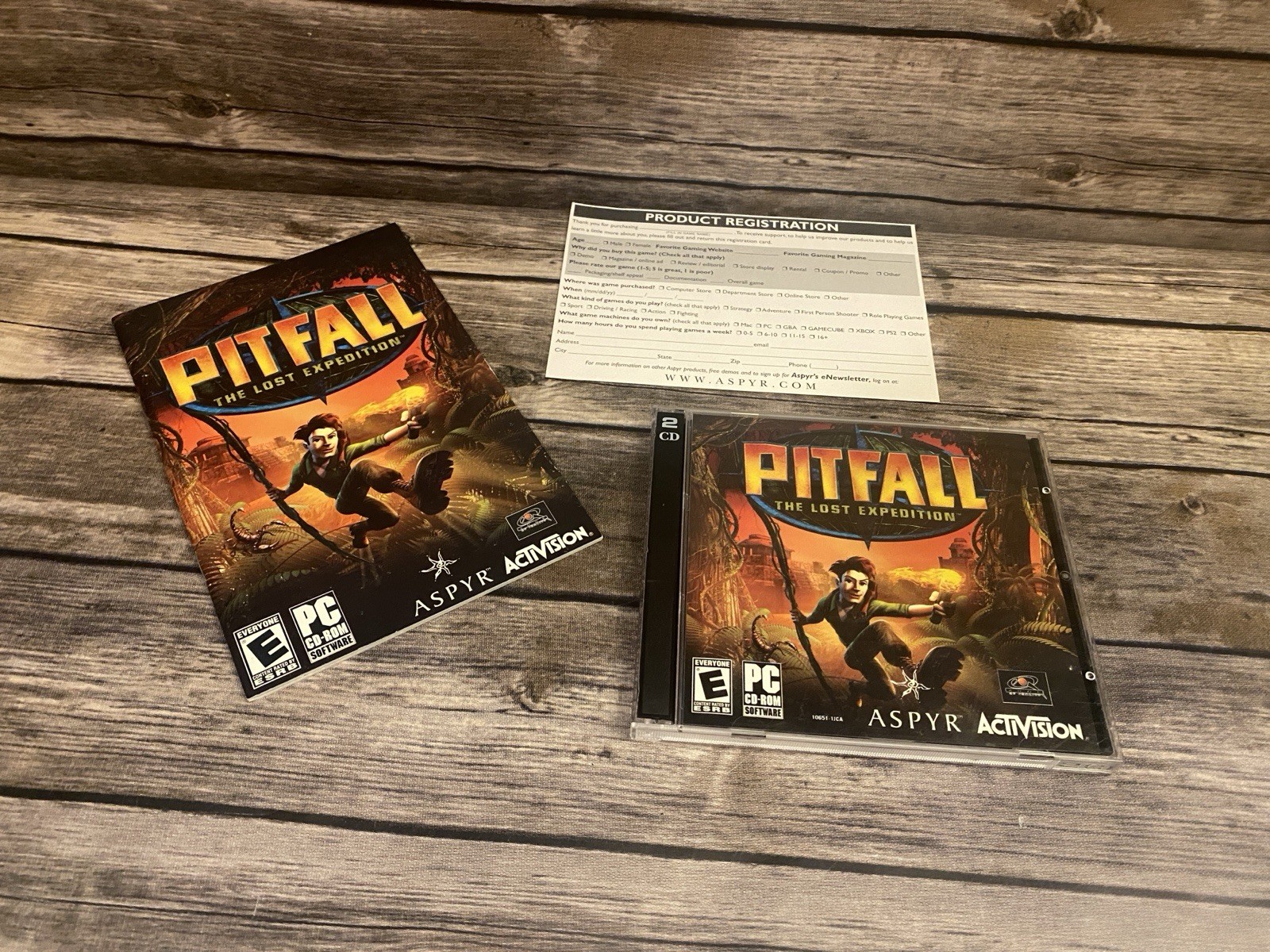 Pitfall: The Lost Expedition PC Rare CDROM Game 2 Disc 2004 CIB Box Manual Game
