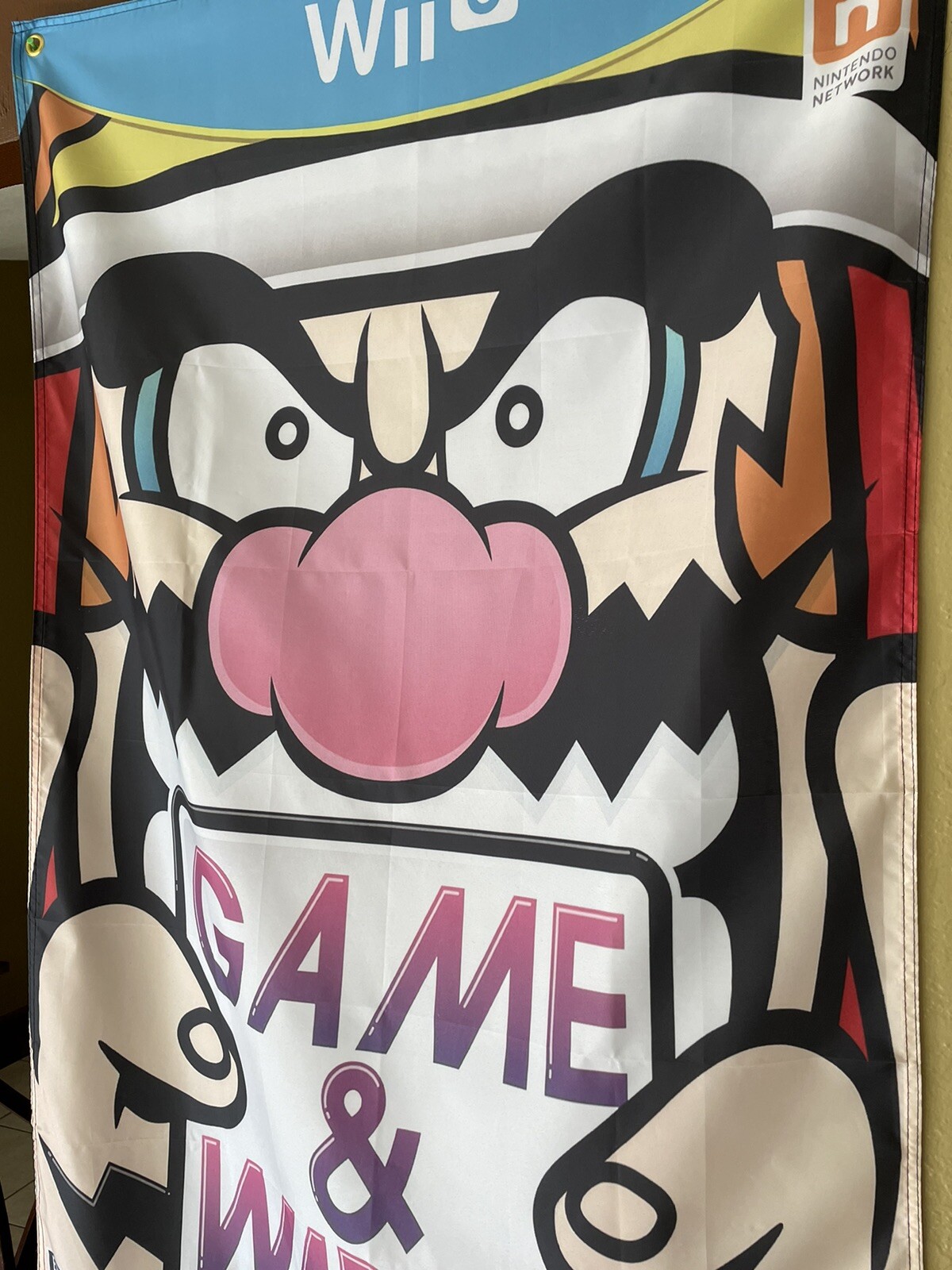 Game & Wario 5ft Flag Nintendo Wii U 2013 Banner Poster Super Mario Bros