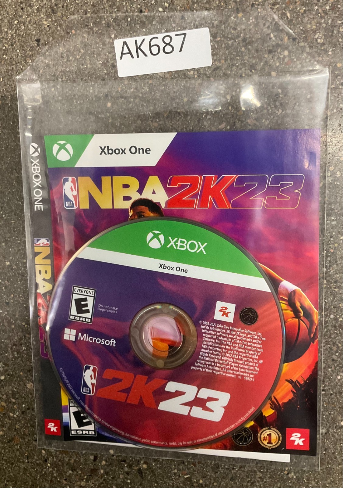 NBA 2K23 (Microsoft Xbox One,2022) Video Game No Case #AK687