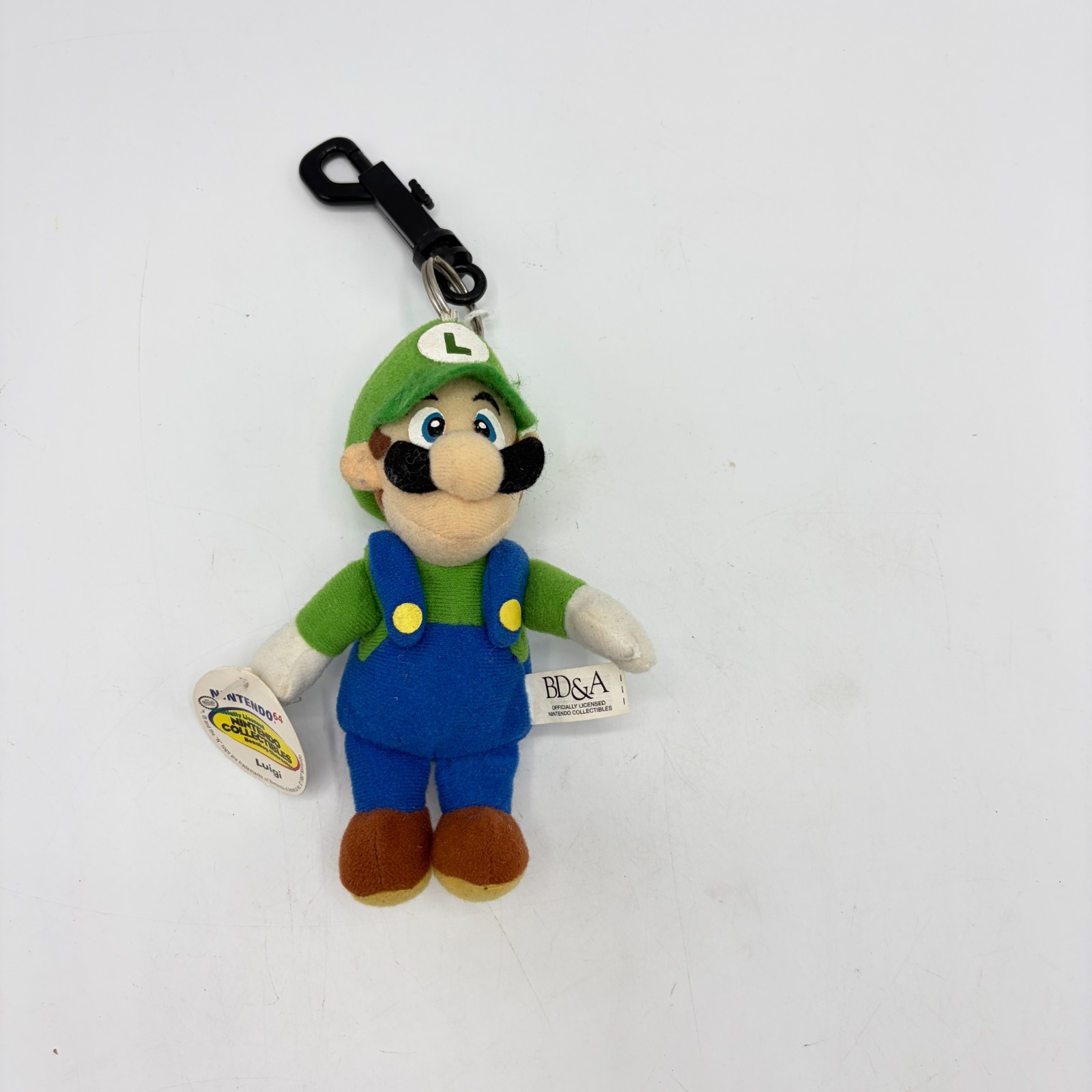NWT Vintage 1997 BD&A Nintendo Super Mario 64 Luigi Bean Bag Plush Doll Rare 6″