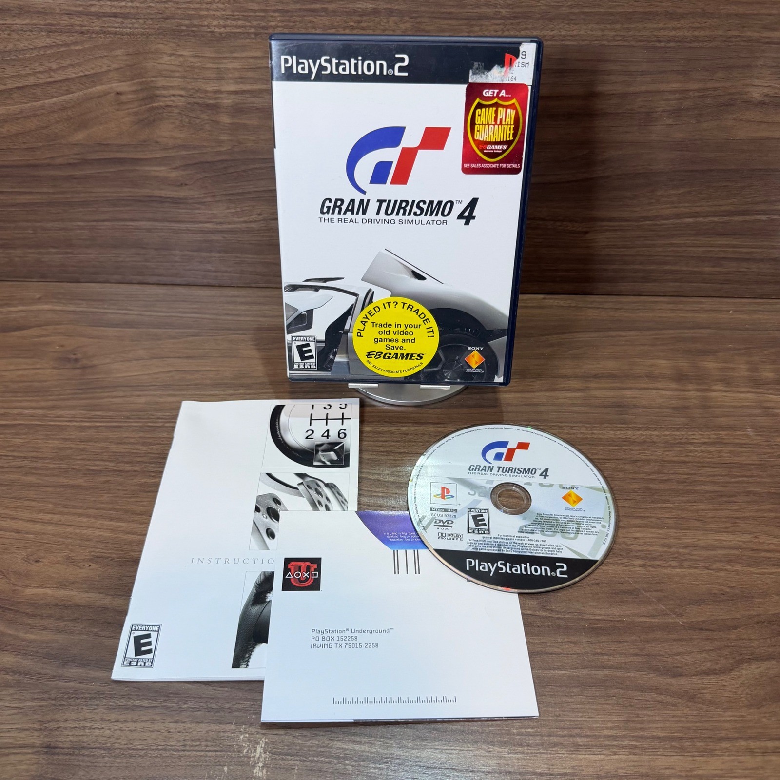 Sony Gran Turismo 4 Video Game PS2 NTSC White Good Complete CIB Racing