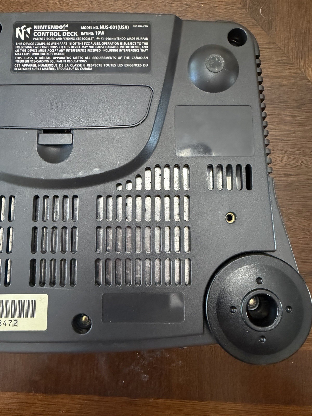 Nintendo 64 N64 Charcoal Console – TESTED – OEM Power AV Jumper Pak