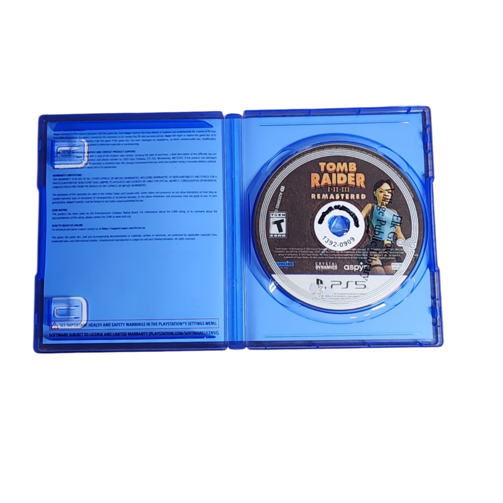 Tomb Raider I II III Remastered Sony PlayStation Video Game Used PS5 Free Ship