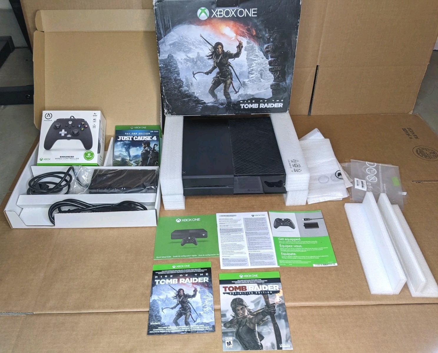 Microsoft Xbox One 500GB Console Tomb Raider Box Tested/New PowerA/Just Cause 4
