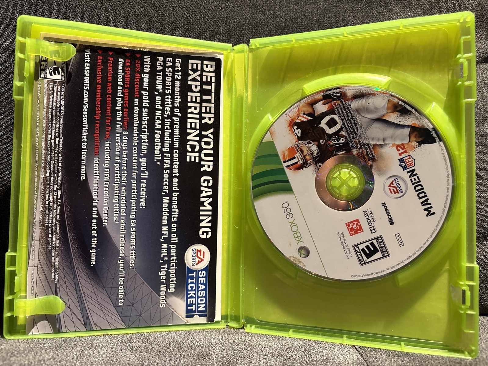 Madden NFL 12 (Microsoft Xbox 360, 2011) Tested