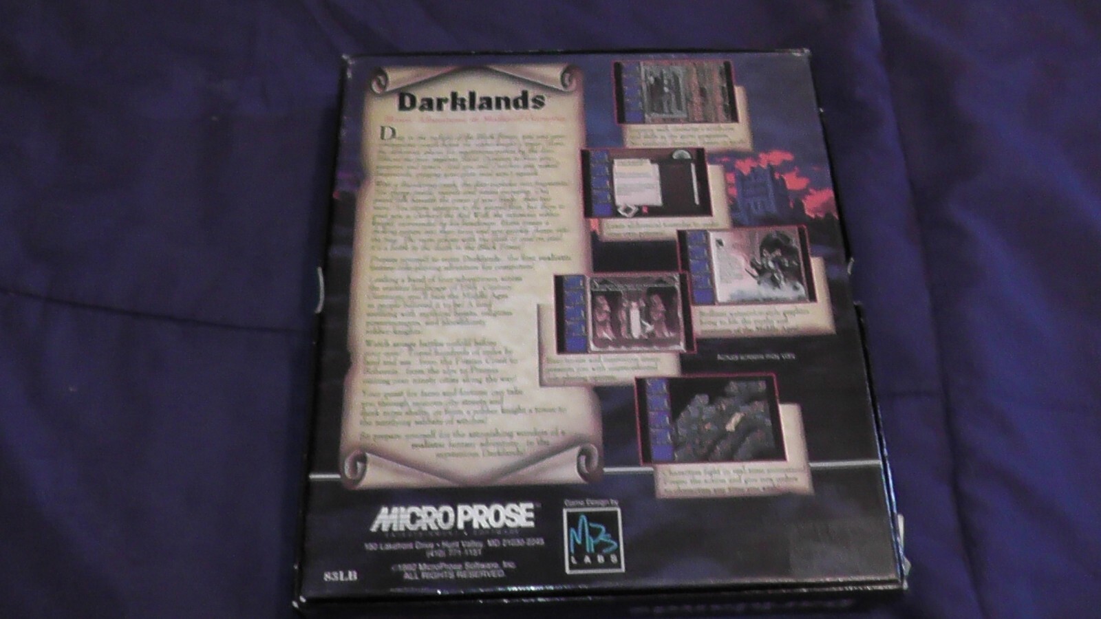 big box PC game Darklands RPG Medieval Germany IBM floppy disks micro prose 1992