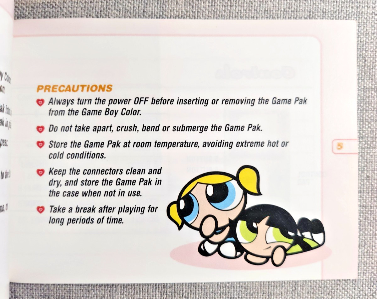 The Powerpuff Girls Bad Mojo Jojo Instruction Booklet – Manual Only – GBC
