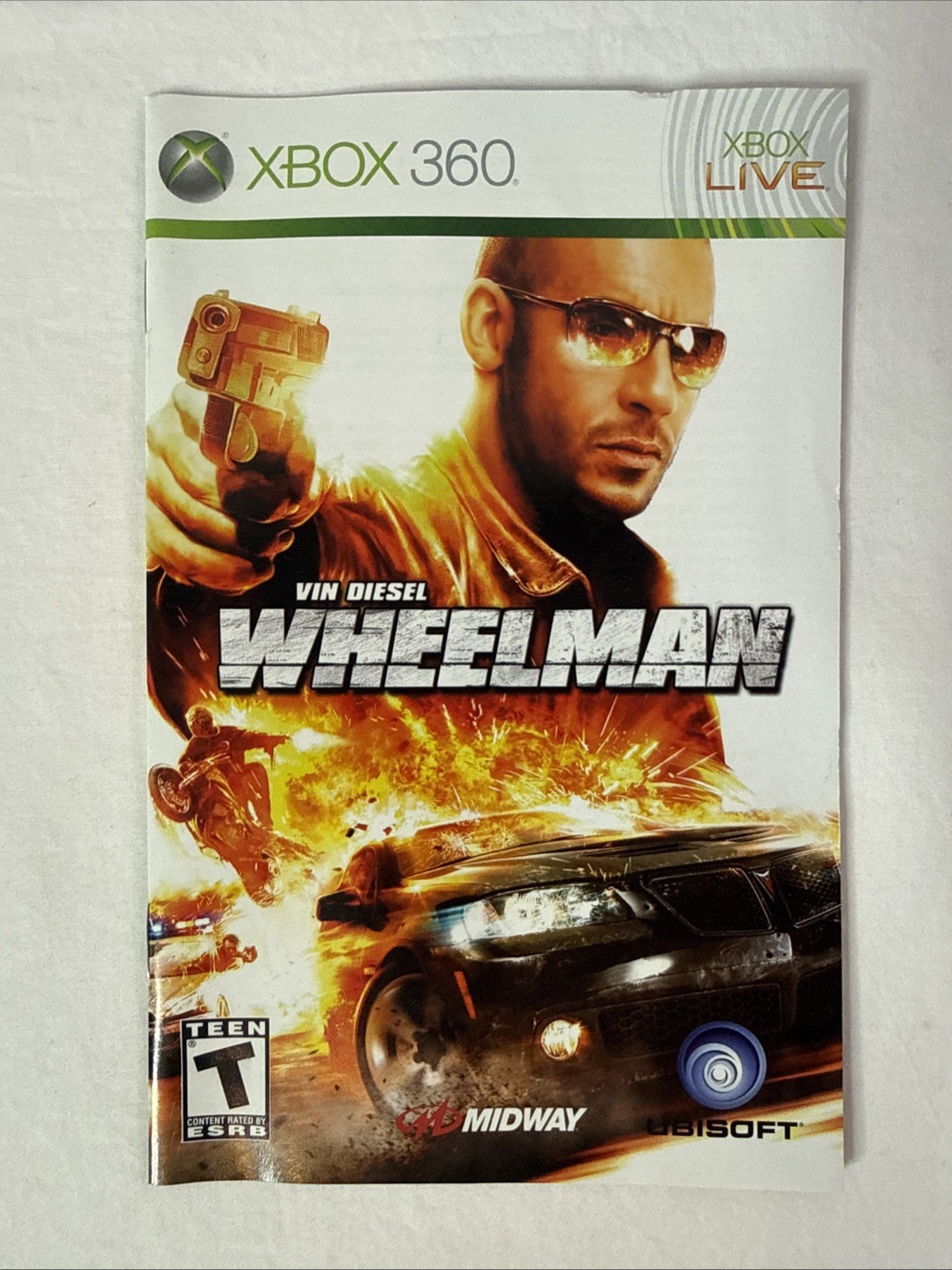 Wheelman Vin Diesel Game (Microsoft Xbox 360, 2009) Manual Tested Works