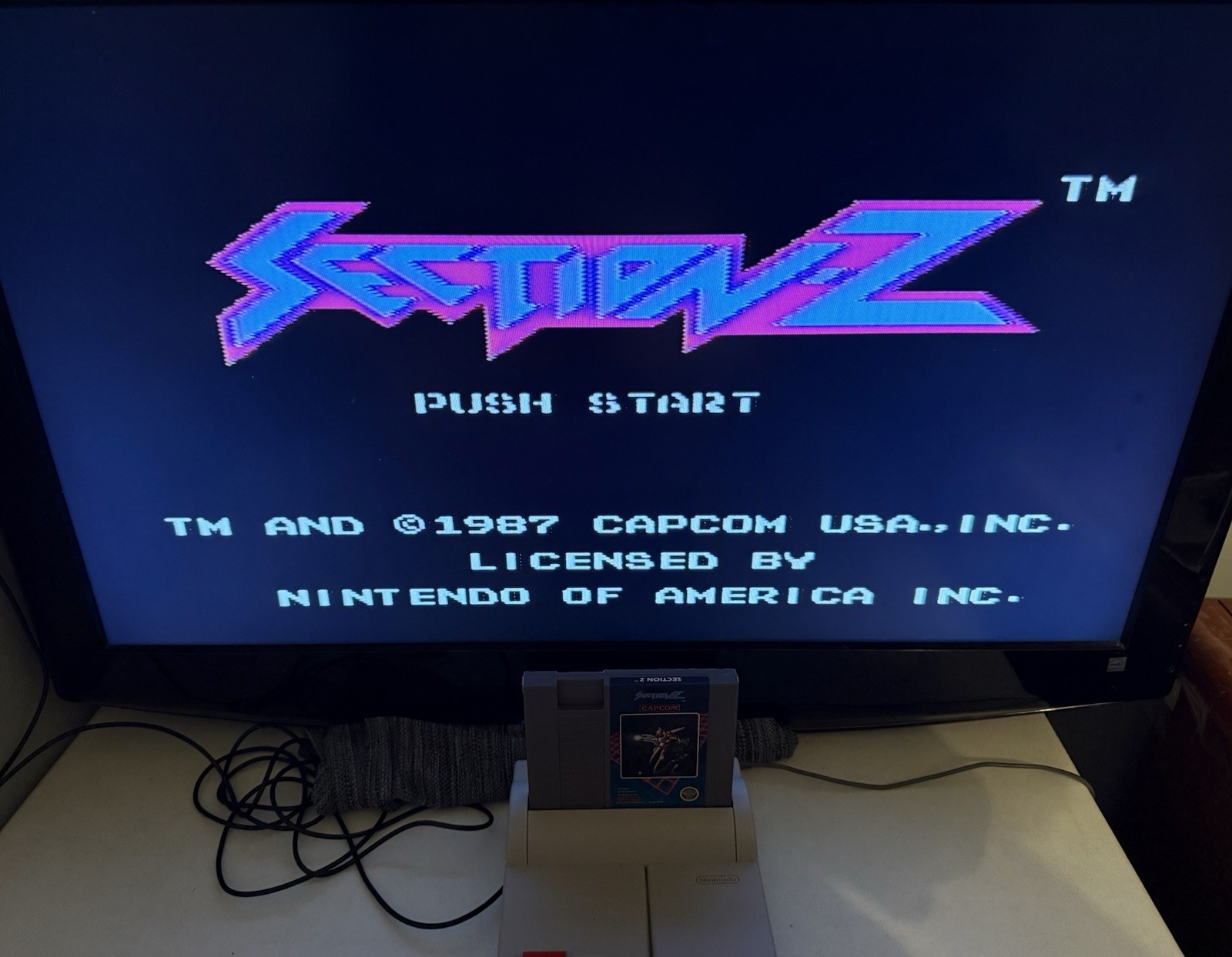 Section-Z Complete CIB Hangtab 5-Screw FIRST PRINT (Nintendo, NES 1987) VG! 🔥