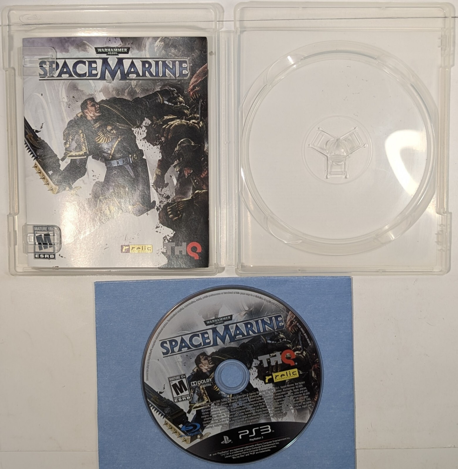 Warhammer 40,000 40K Space Marine Sony PlayStation 3 PS3 Cib Tested and Working