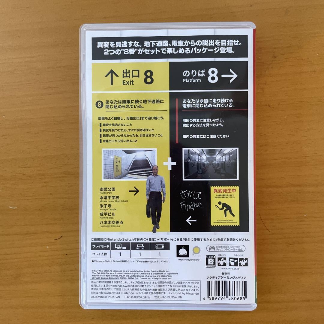 Exit8 Platform8 Nintendo Switch Psychological HorrorIndie Game
