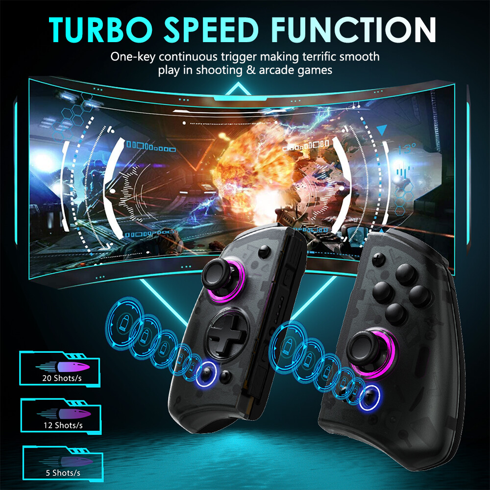 QRD Stellar T5 Wireless Joy-pad for Nintendo Switch OLED Lite PC IOS Android