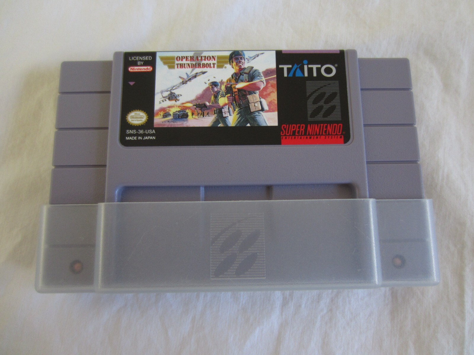 Operation Thunderbolt SNES Super Nintendo CIB 100% Complete Box 1994 Taito RARE