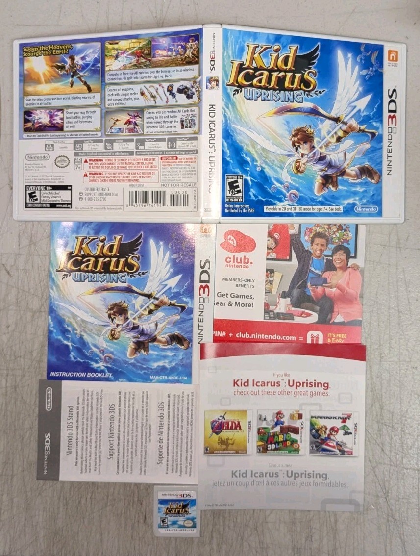 Kid Icarus: Uprising (Nintendo 3DS, 2012) CIB Complete