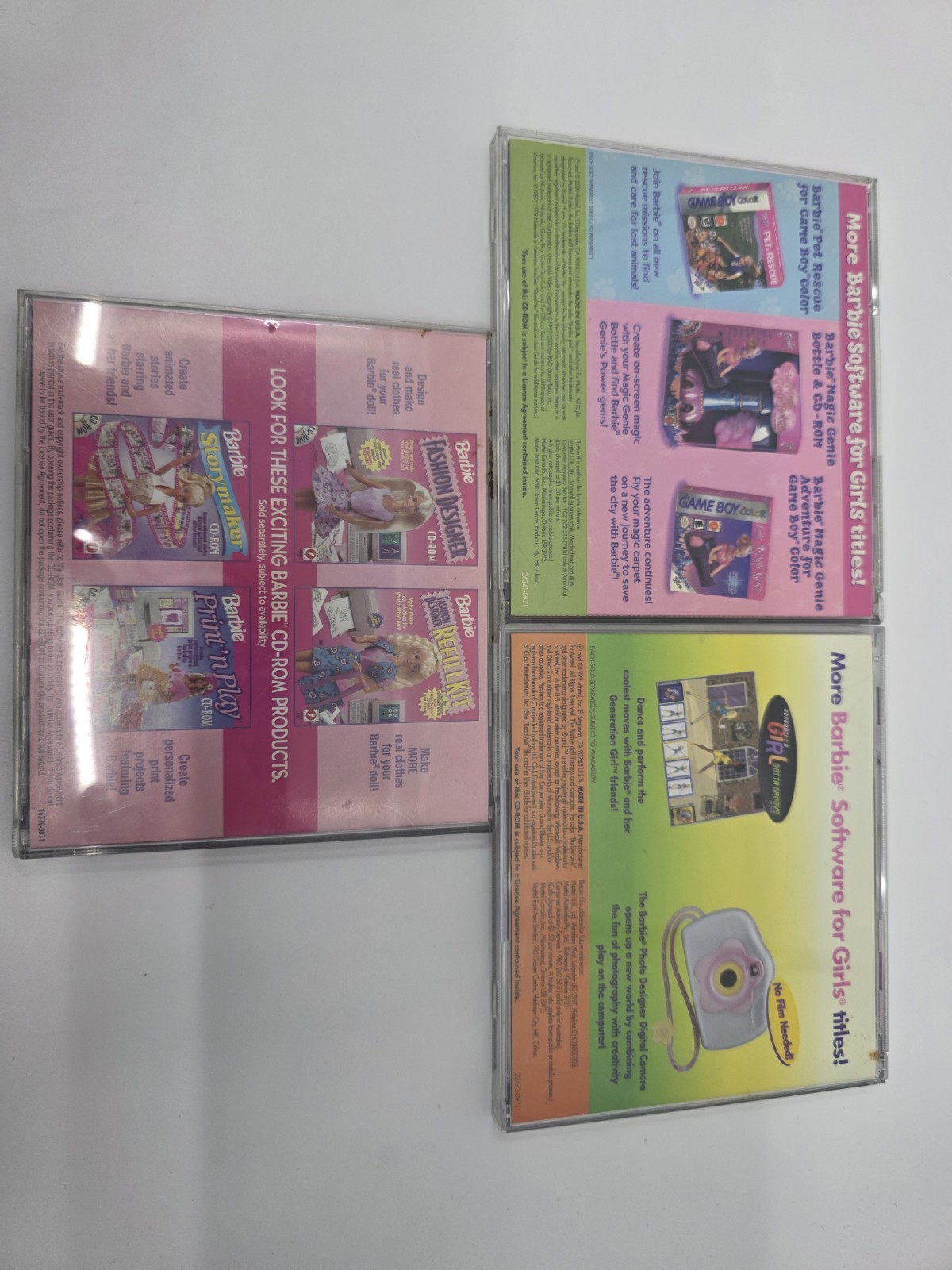 Barbie Used CD-ROM PC Lot Of 3 1990s/2000 Software