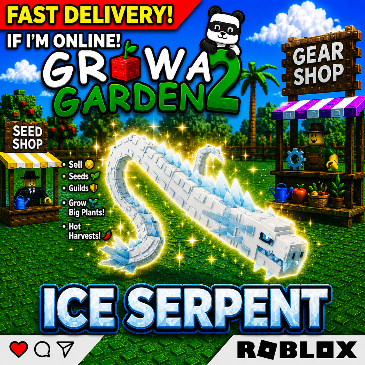 [🐶] GROW A GARDEN 2 | GAG 2 | ICE CERPENT | Fast & Easy