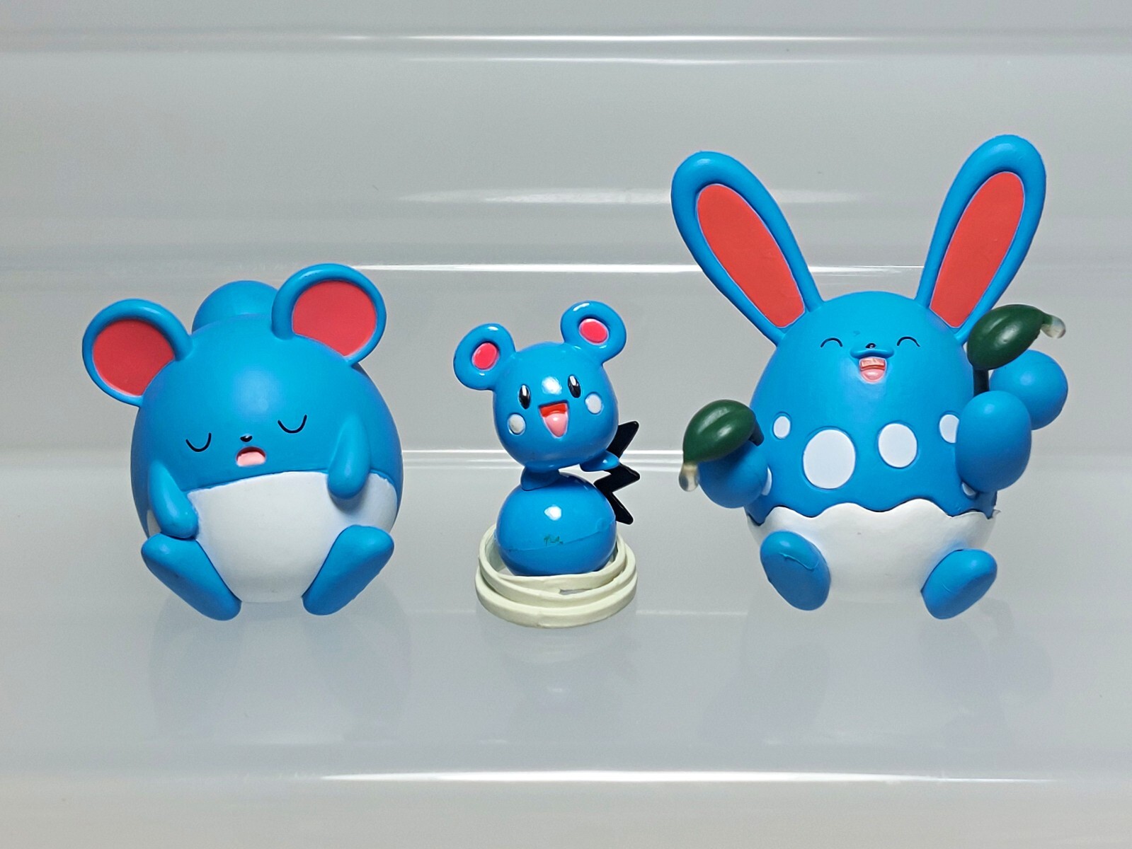 Pokemon Figure Set Azurill Tomy & Marill Azumarill T-ARTS 0.8-1.5in