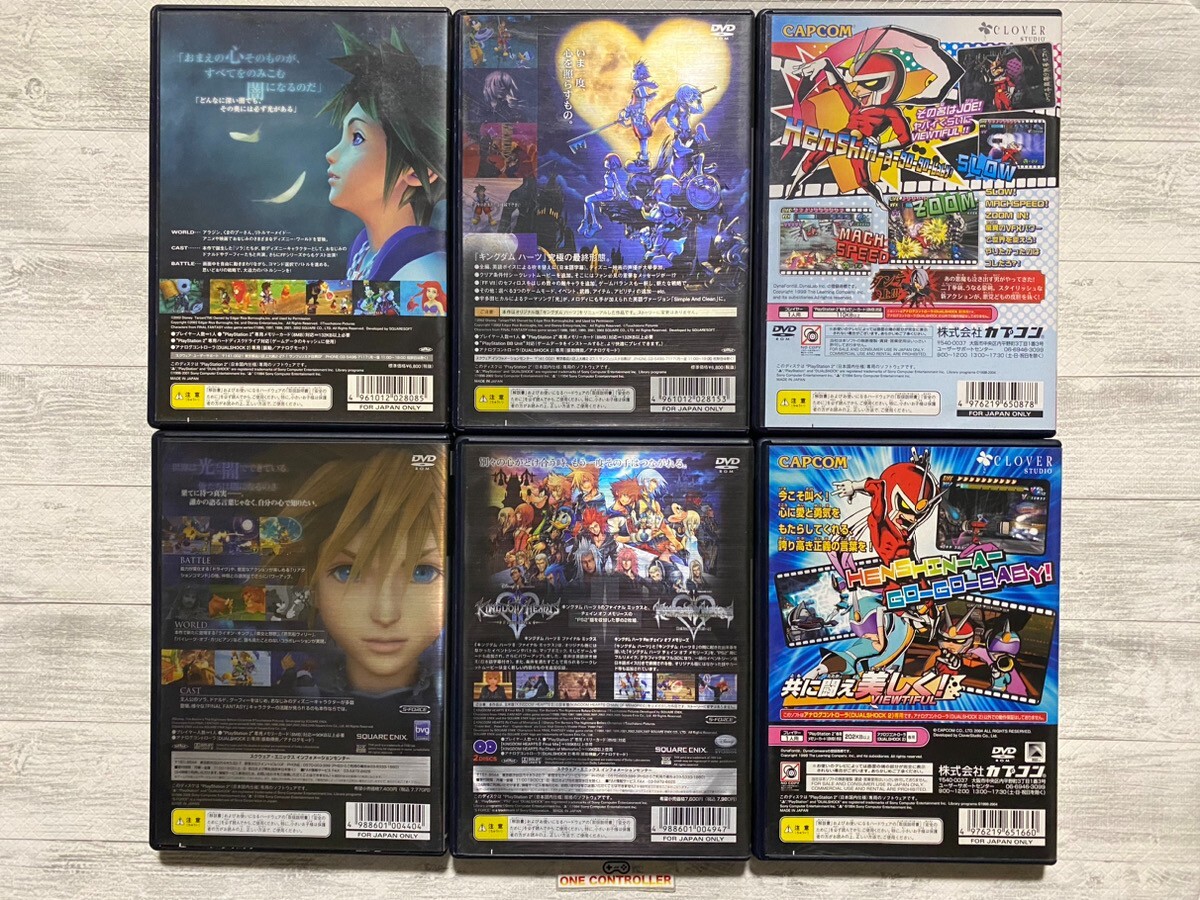 SONY PS2 Kingdom Hearts ⅠⅡ & Final Mix & Viewtiful Joe 1 2 set from Japan