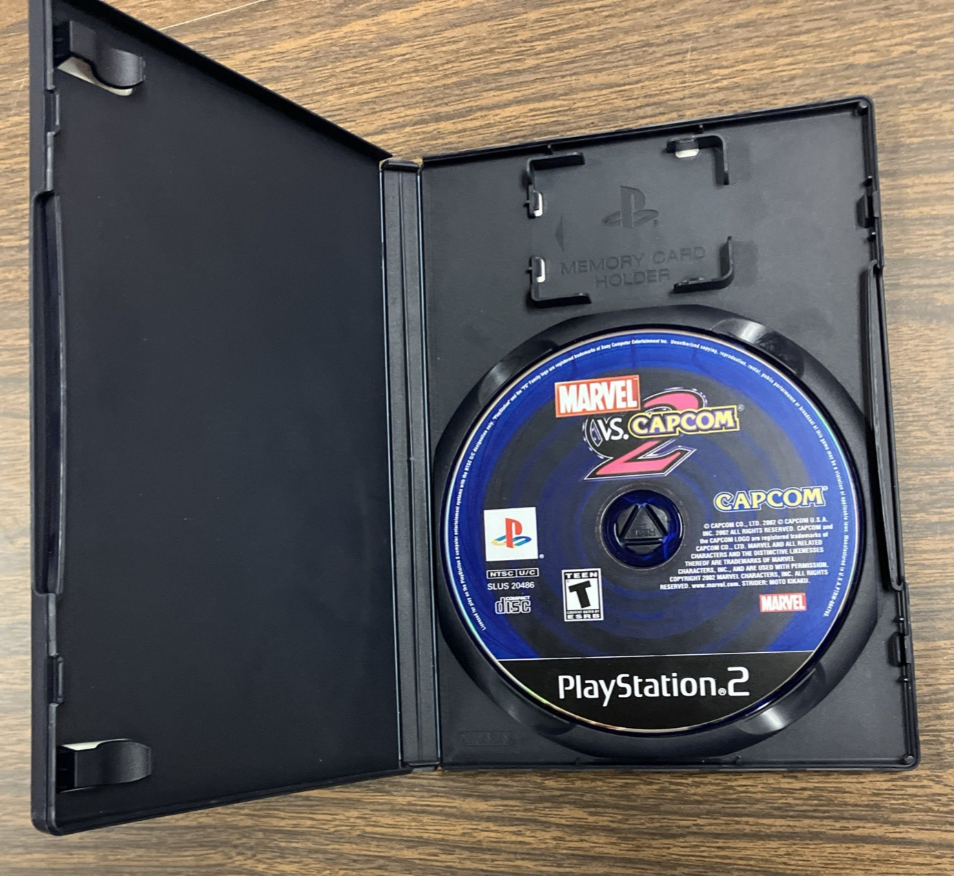 Marvel vs Capcom 2 game for PlayStation 2; Teen in case