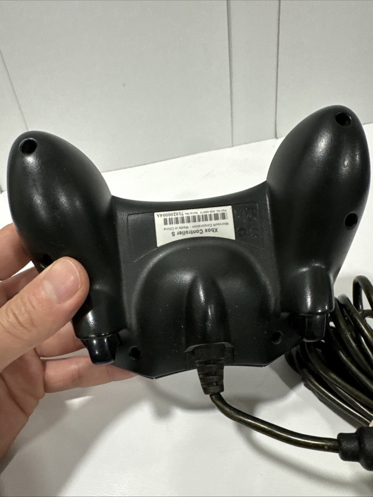Original Xbox OEM Controller S Type Black X08-69873 w/ Breakaway Cable WORKS