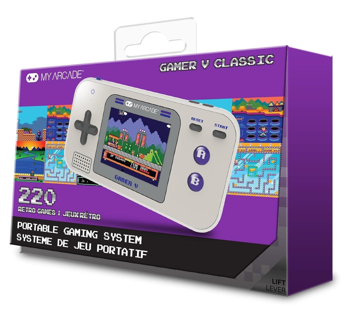 Portable Gamer V Classic: 220 Games, Easy Button Control & 2.5” Color Display