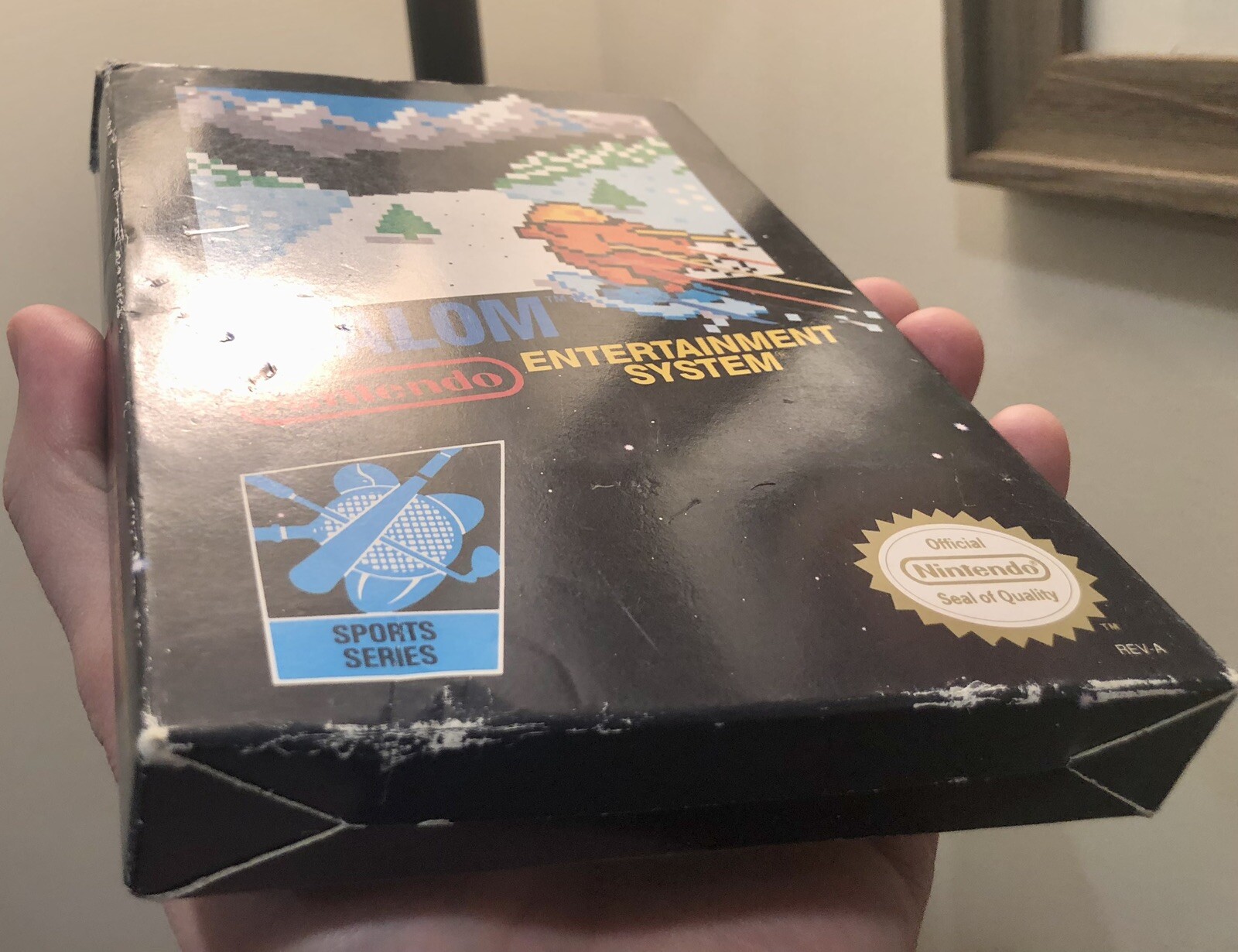Slalom Complete in Box CIB (Nintendo, NES 1987) *OVAL SEAL VARIANT* RARE 🔥