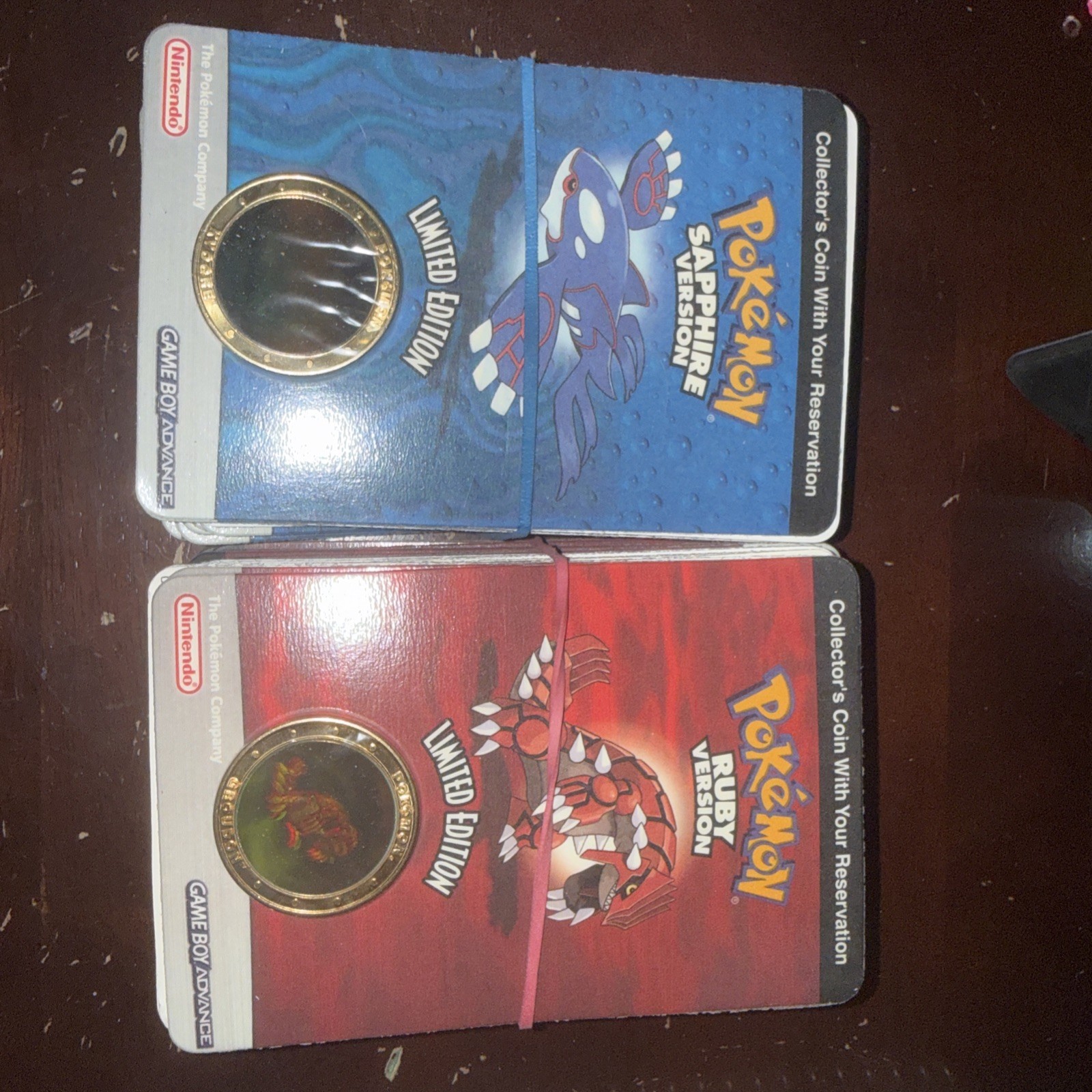 Pokémon Ruby And Sapphire Holographic Preorder Coins