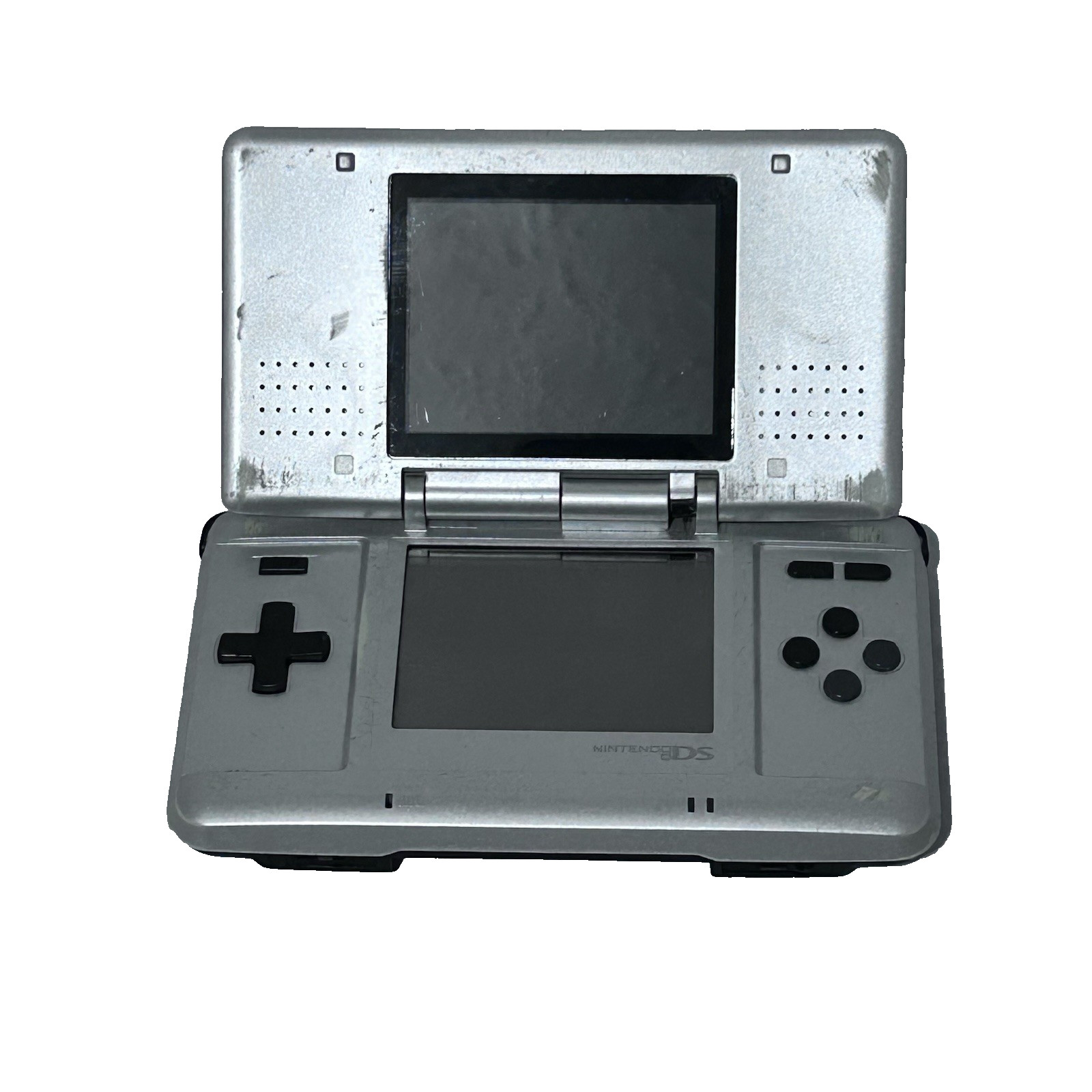 Nintendo DS NTR-001 Original Silver has Broken Hinge FOR PARTS OR REPAIR AS-IS