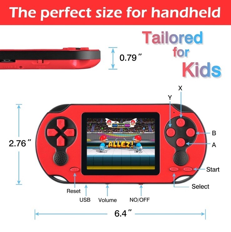 Handheld Game Console for Kids Adults, 3.0” Large Screen Preloaded 230
