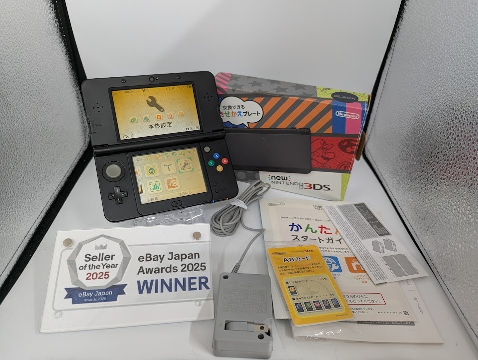 B316 Nintendo New 3DS console Black Japan w/box adapter manual fx
