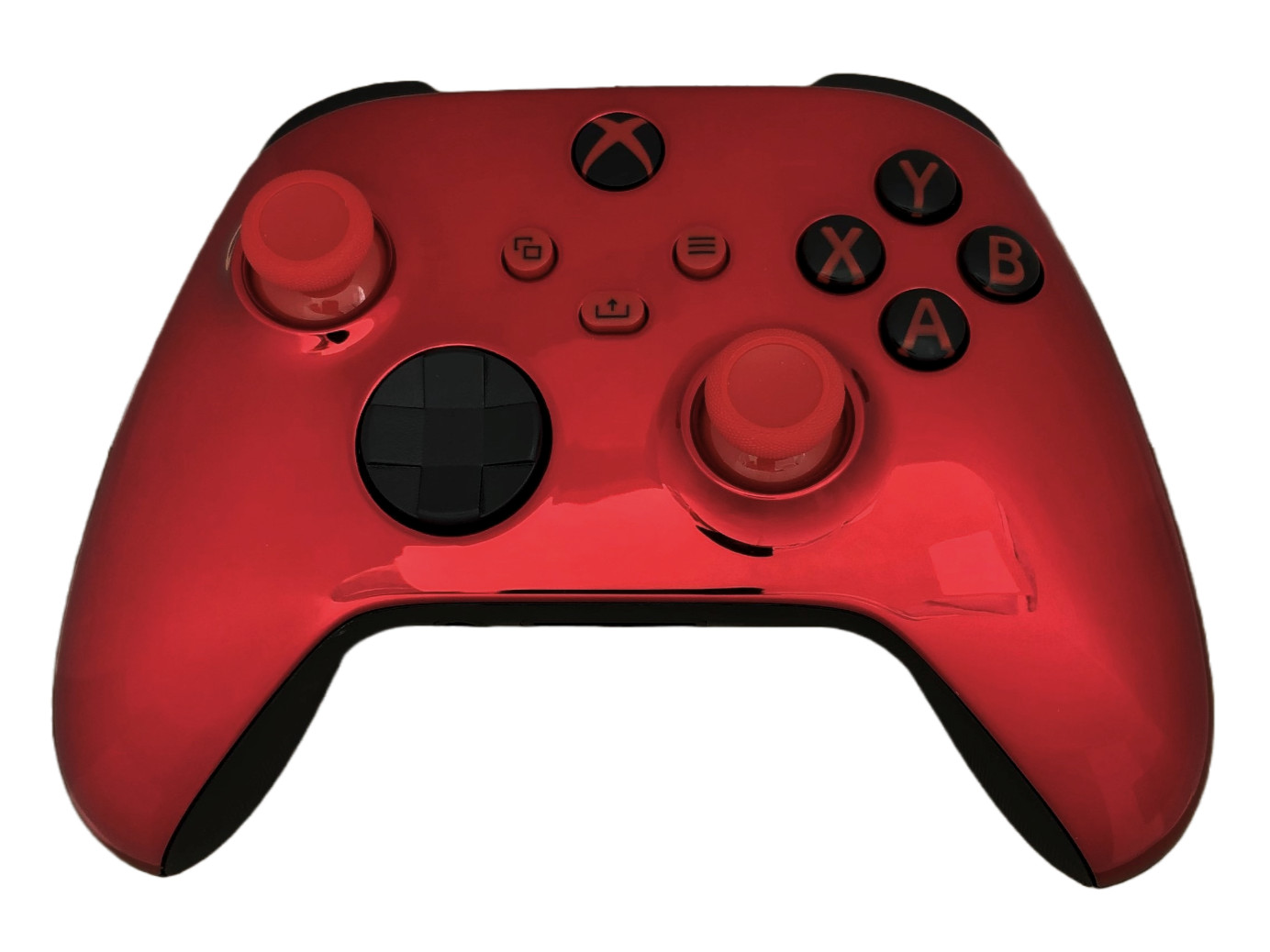 Custom Microsoft Xbox Series X Controller – Glossy Chrome Red
