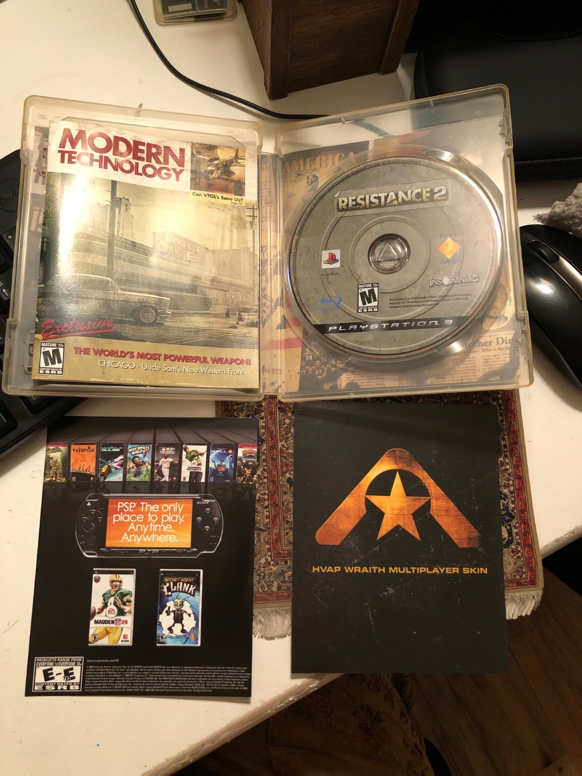 Resistance 2 Collector’s Edition PS3 Complete CIB Figure + Bonus Discs Tested