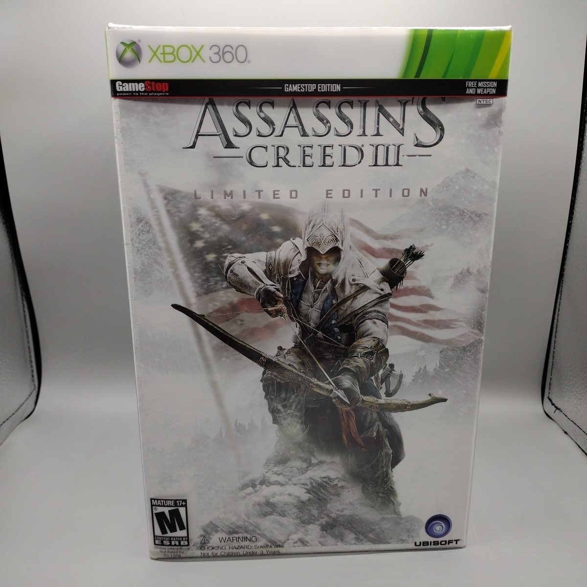 Assassins Creed 3 III Limited Edition Xbox 360 Complete Statue Flag Belt Buckle