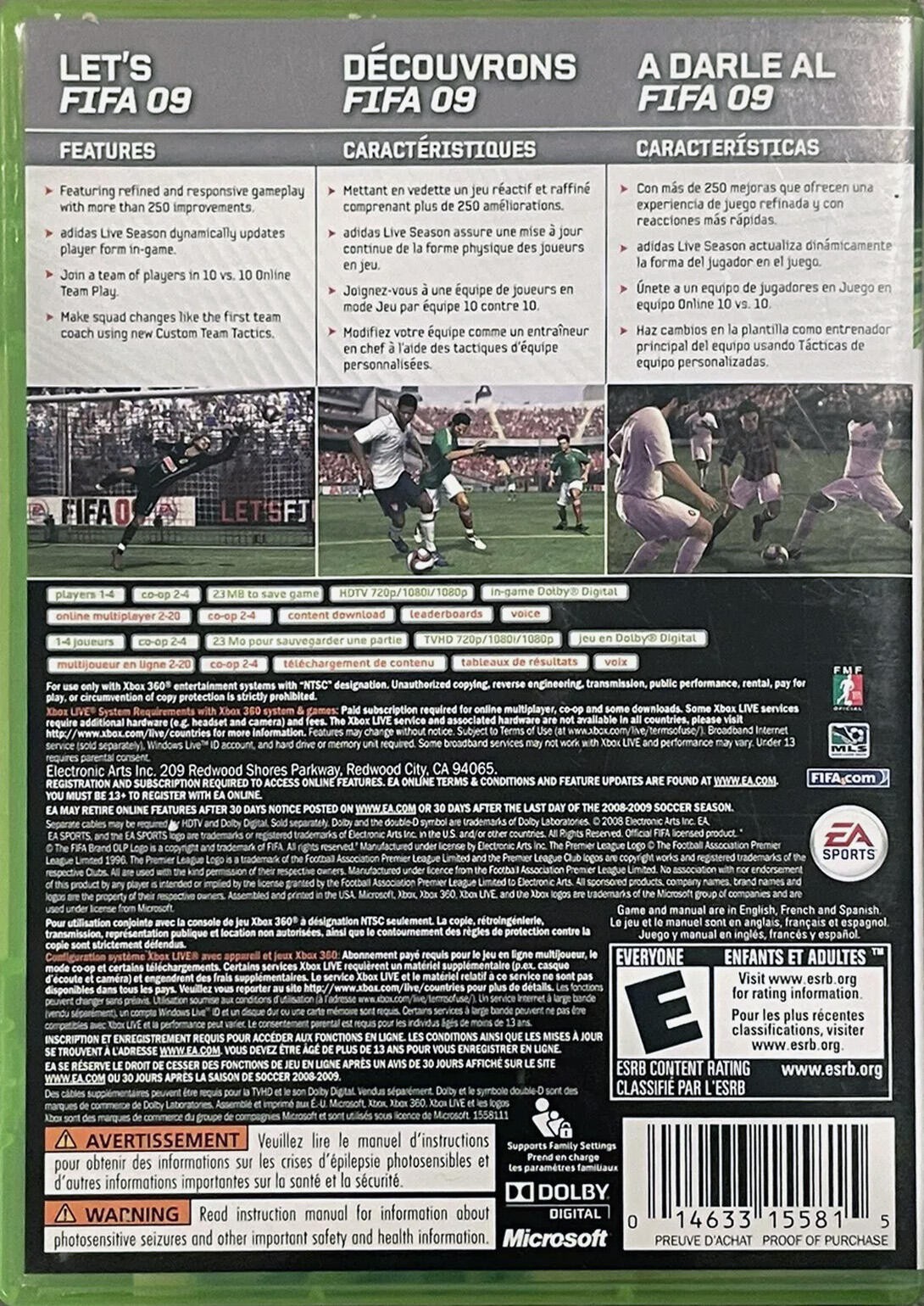 FIFA Soccer 2009 Xbox 360 (Brand New Factory Sealed US Version) Xbox 360