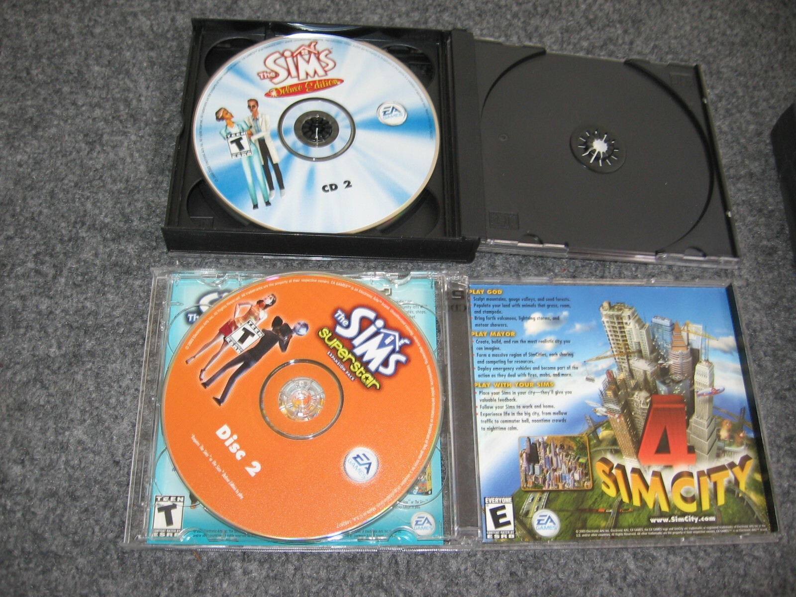 The Sims LOT Double Deluxe PC Game Super-Star Expansion Pack Open For Business 2