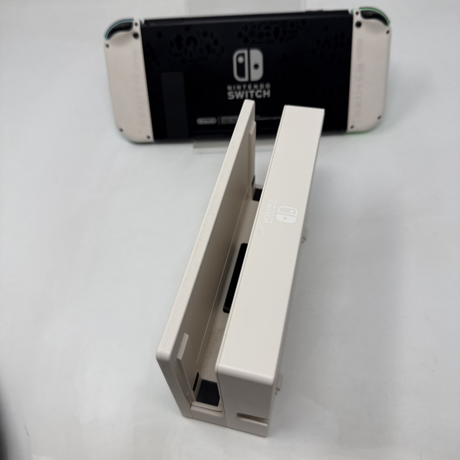 Nintendo Switch System Animal Crossing Edition W/ Charger And Matching Dock