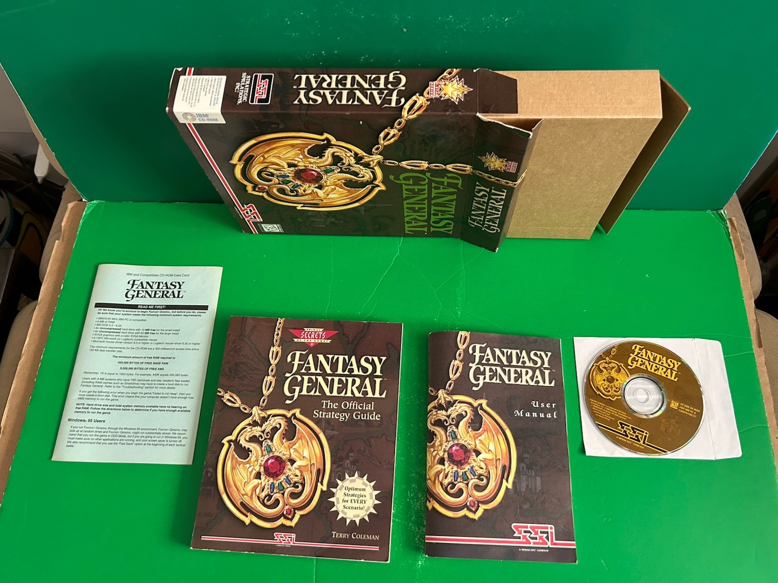 SSI Fantasy General Big Box Strategic Role Playing Game***Plus Strategy Guide***